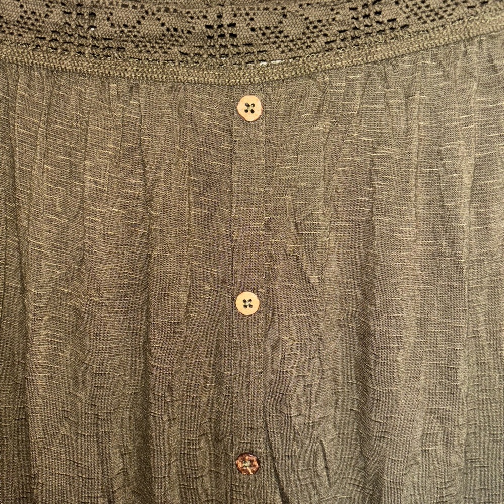 Aeropostale Olive Off-Shoulder Top - Picture 3 of 6